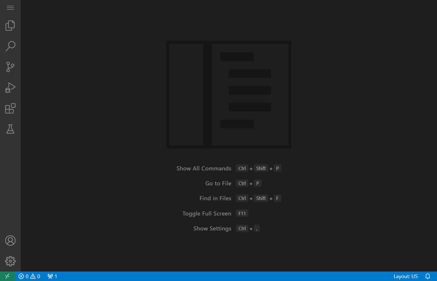 A gif showing how to open terminal in VS Code