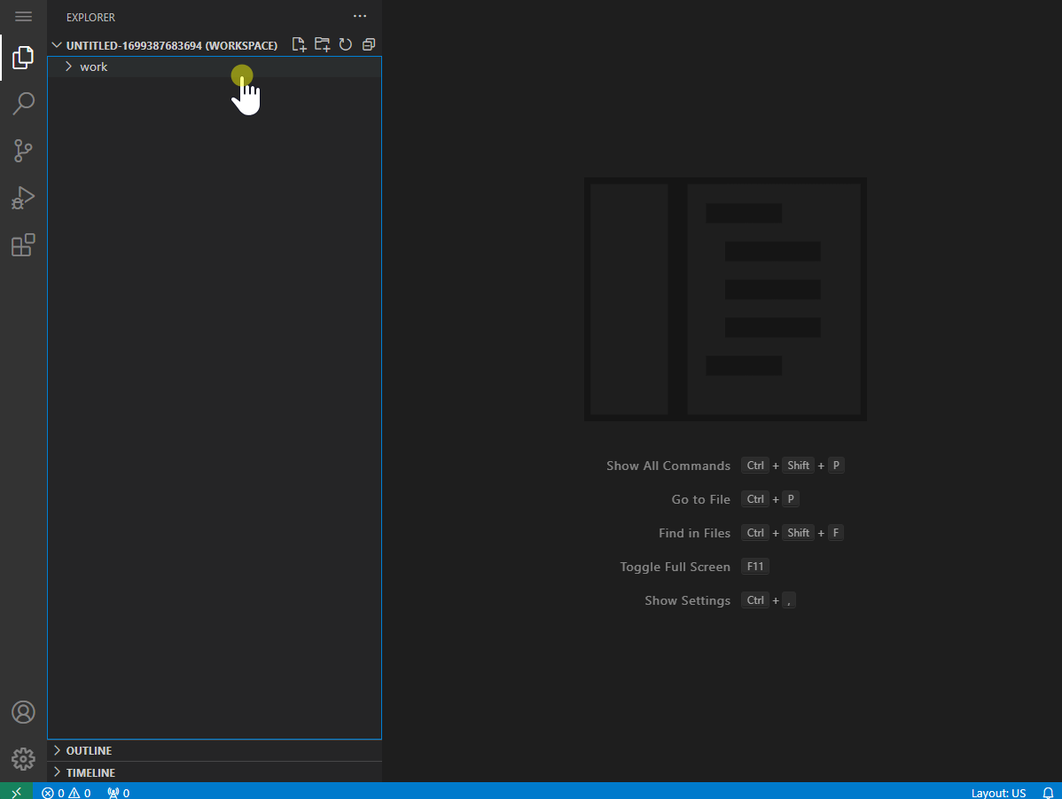 A screenshot of VS Code showing workspace